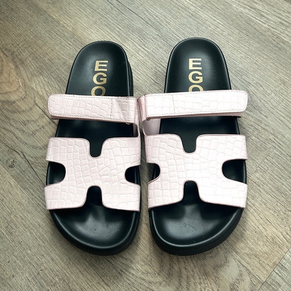 EGO Shoes - NEW EGO pink strap flat slider sandal women size 8.